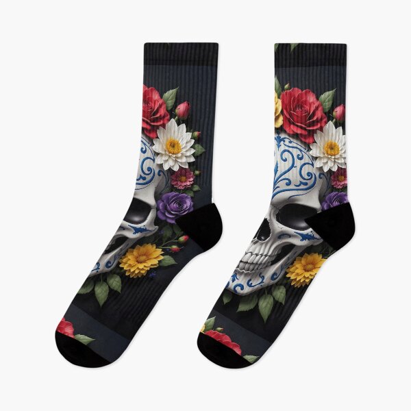Item preview, Porcelain Skull Blooming with Roses designed and sold by Grafititee.