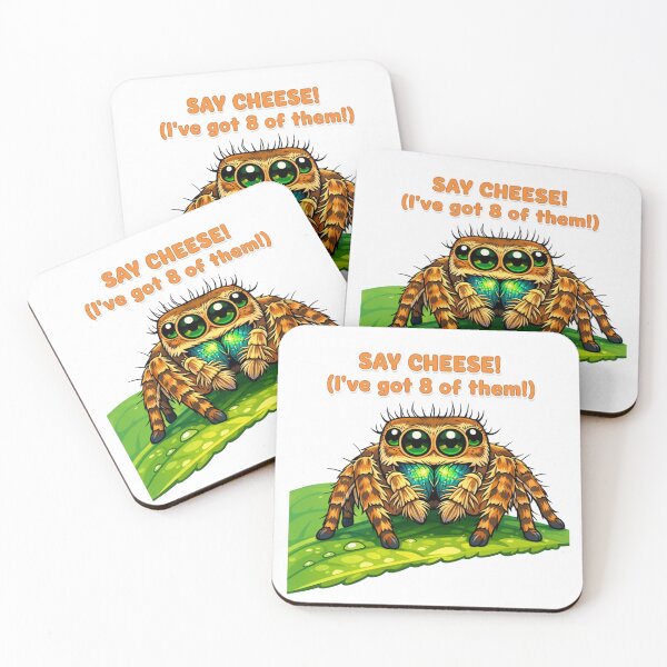 Item preview, Cute Jumping Spider Say Cheese Pun Illustration designed and sold by Dariusz.K.