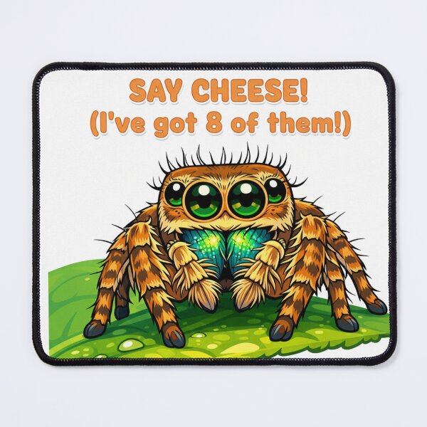 Item preview, Cute Jumping Spider Say Cheese Pun Illustration designed and sold by Dariusz.K.