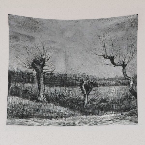 Item preview, Vincent Van Gogh - Landscape With Willows And Sun Shining Through The Clouds designed and sold by st1art.