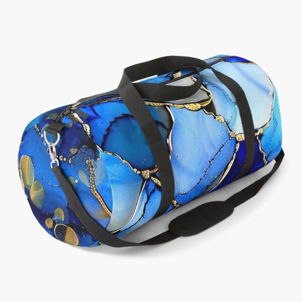 Item preview, Blue And Golden Alcohol Ink Marbled Art Abstract  designed and sold by DEC02.