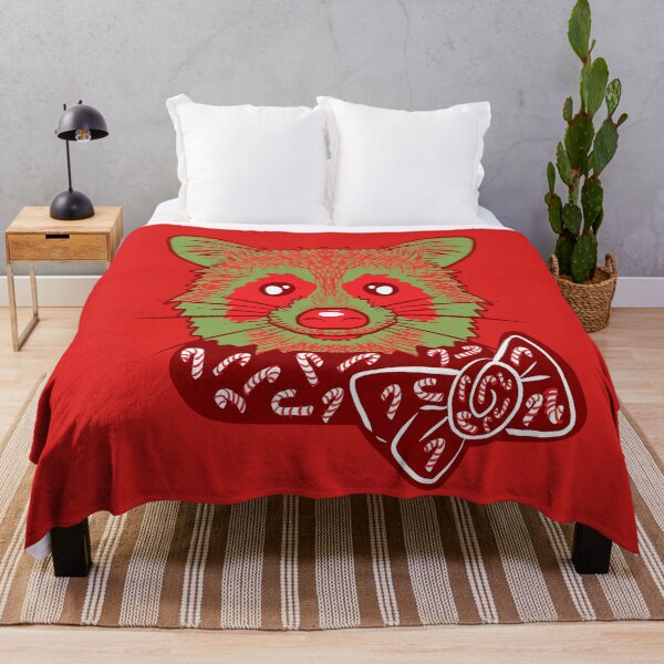 Item preview, Christmas Raccoon With red background designed and sold by missmann.