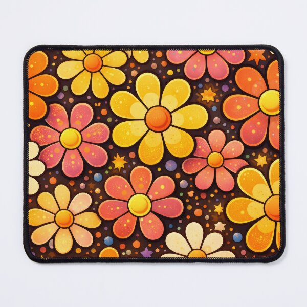 Item preview, Retro Bloom Floral Cosmic Groove Pattern designed and sold by ArtComixHaven.