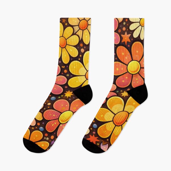 Item preview, Retro Bloom Floral Cosmic Groove Pattern designed and sold by ArtComixHaven.