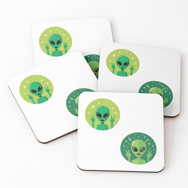 Item preview, Cute Alien Peace Sign Meme – Green Extraterrestrial Funny Aesthetic designed and sold by lea-lani.