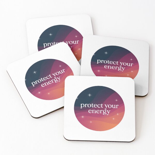 Item preview, Cosmic Gradient Circle With Protect Your Energy Inspirational Quote designed and sold by SkeletonsDanger.