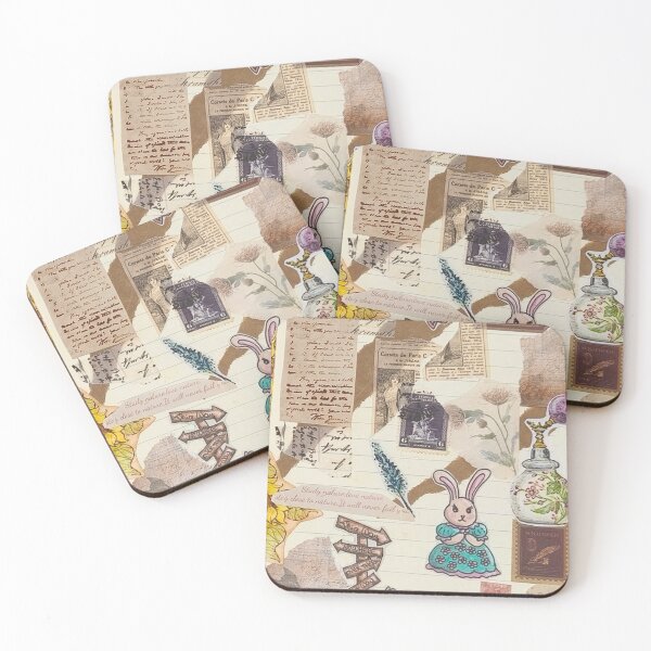 Item preview, Copy of scrapbooking art  bunny postman vintage 2 half designed and sold by ReikahVe.