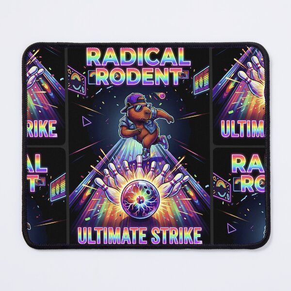 Item preview, Radical Rodent Ultimate Strike – Neon Retro Arcade Art designed and sold by Neon_Soraya.