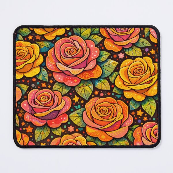 Item preview, Vibrant Retro Roses With Playful Floral Charm designed and sold by ArtComixHaven.