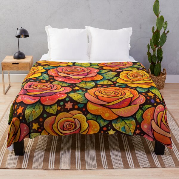 Item preview, Vibrant Retro Roses With Playful Floral Charm designed and sold by ArtComixHaven.