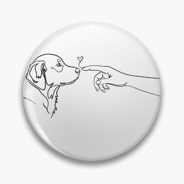 Item preview, Human & Dog Touch – One Line Love Art designed and sold by Sunshine2504.