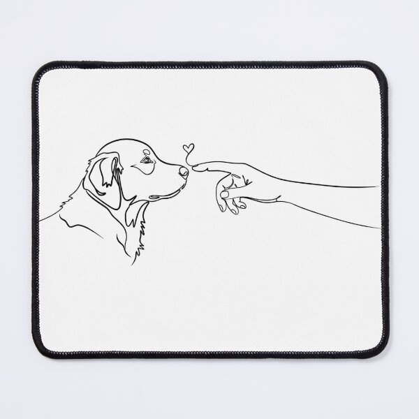 Item preview, Human & Dog Touch – One Line Love Art designed and sold by Sunshine2504.
