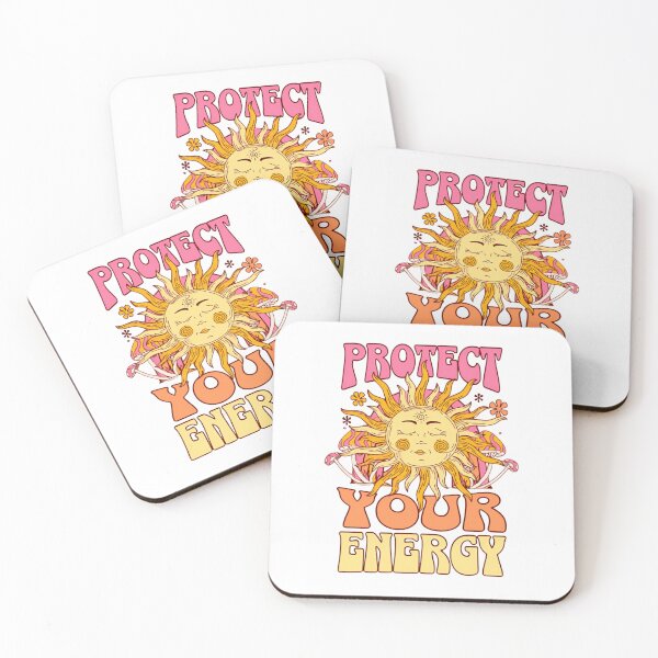 Item preview, Radiant Sun Illustration With Bold Protect Your Energy designed and sold by SkeletonsDanger.