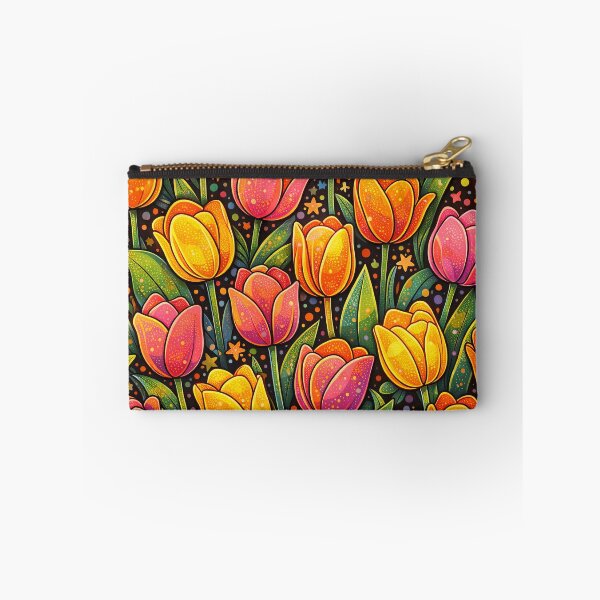 Item preview, Vibrant Retro Tulip Garden Pattern Art designed and sold by ArtComixHaven.
