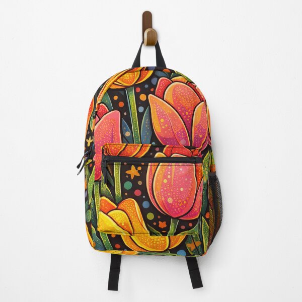 Item preview, Vibrant Retro Tulip Garden Pattern Art designed and sold by ArtComixHaven.