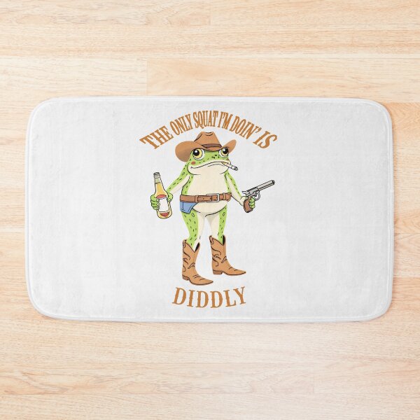 Item preview, The Only Squat I'm Doin' Is Diddly Funny Cowboy Frog  designed and sold by gear-posters.