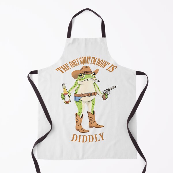 Item preview, The Only Squat I'm Doin' Is Diddly Funny Cowboy Frog designed and sold by gear-posters.