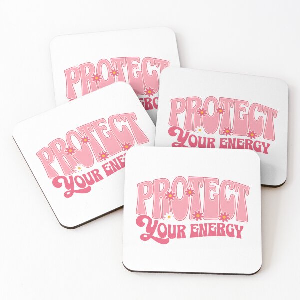 Item preview, Soft Pink Retro Text With Protect Your Energy Message designed and sold by SkeletonsDanger.
