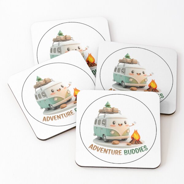 Item preview, Adventure Buddies - Cute Camping Van & Cozy Campfire designed and sold by xper-t-s.