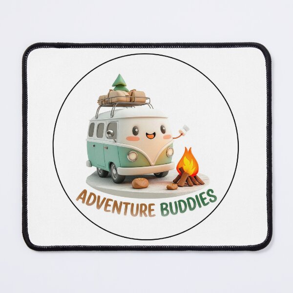 Item preview, Adventure Buddies - Cute Camping Van & Cozy Campfire designed and sold by xper-t-s.