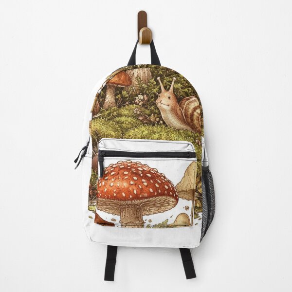 Item preview, Vintage Cottagecore Mushroom Garden with Snail designed and sold by Dariusz.K.