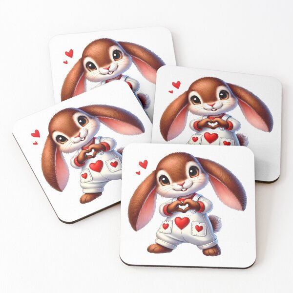 Item preview, Cute Lovely Valentine Rabbit - Sweet Bunny Love Heart designed and sold by FuzionRaptor.