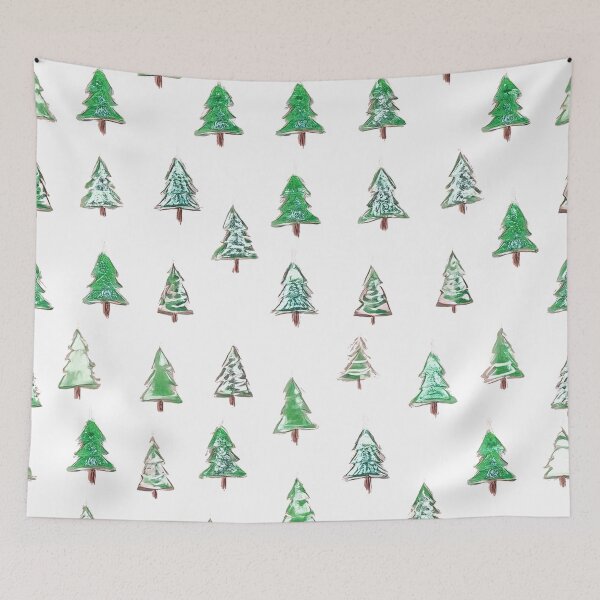 Item preview, Watercolor Christmas Trees Seamless Pattern designed and sold by ChernivtsiSkoda.