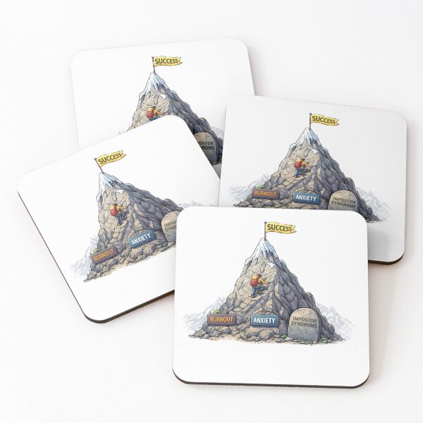 Item preview, Success Is a Climb – Burnout Anxiety Impostor Syndrome Motivation Art designed and sold by Passacagliabusra.