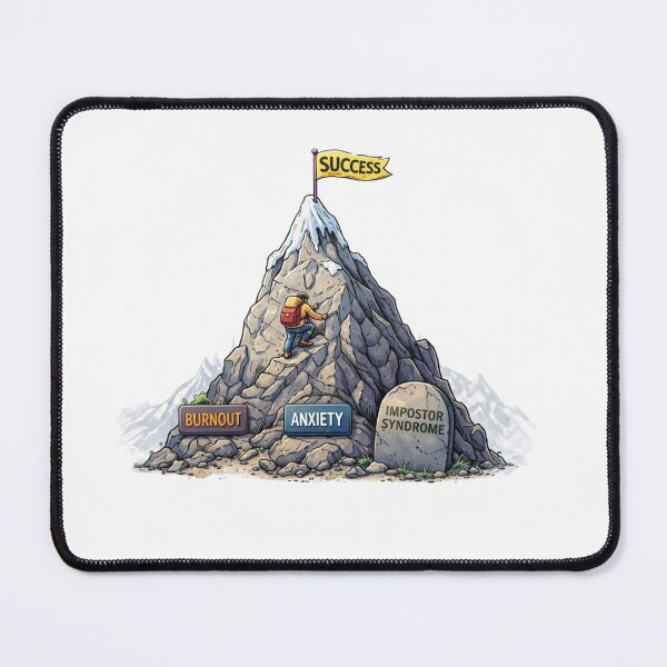 Item preview, Success Is a Climb – Burnout Anxiety Impostor Syndrome Motivation Art designed and sold by Passacagliabusra.