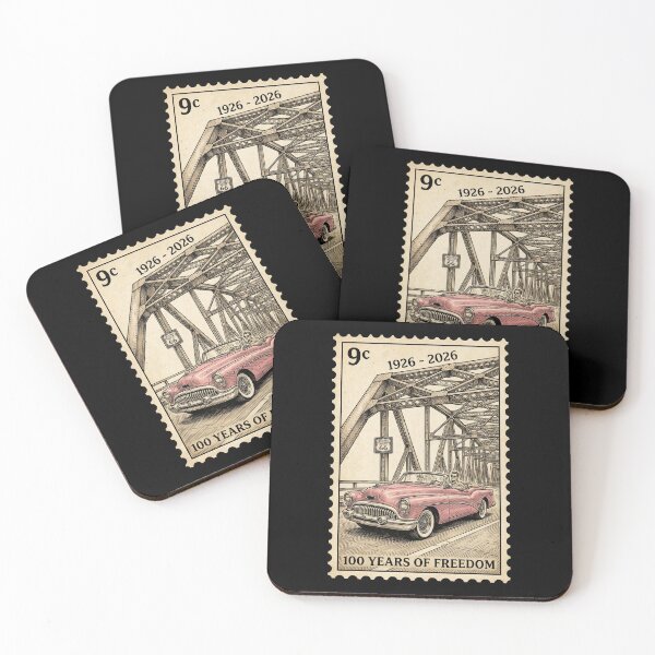 Item preview, Route 66 Centennial Steel Bridge: 100th Anniversary 1926-2026 Pink Drop-Top designed and sold by G350.