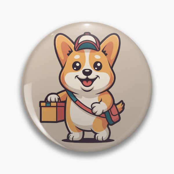 Item preview, Cute Corgi Delivery Mascot – Funny Cartoon Dog Illustration designed and sold by Printips store.