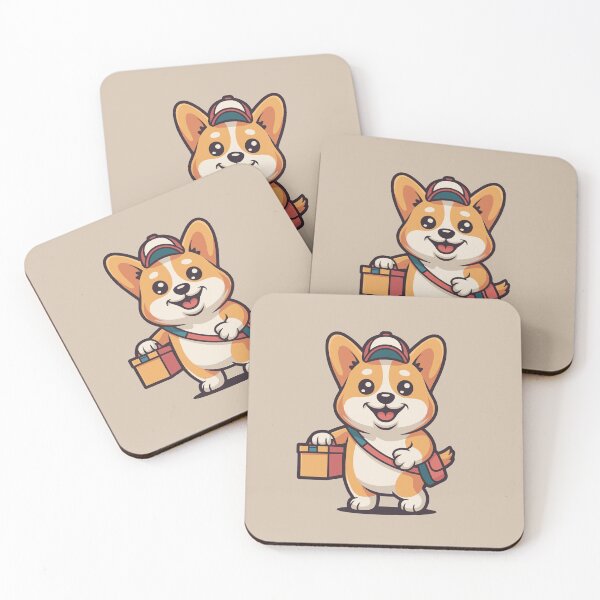 Item preview, Cute Corgi Delivery Mascot – Funny Cartoon Dog Illustration designed and sold by Printips store.