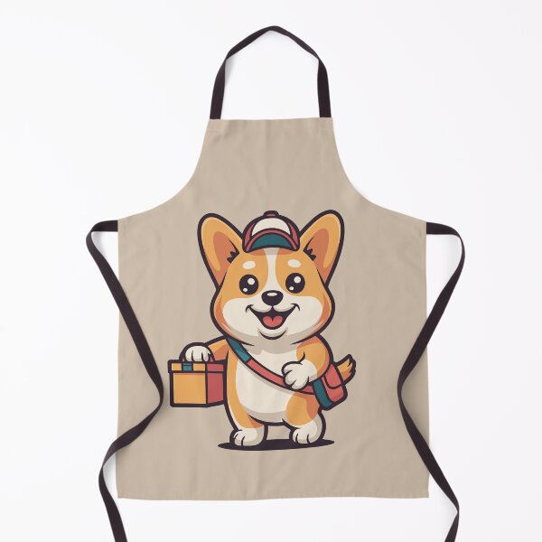 Item preview, Cute Corgi Delivery Mascot – Funny Cartoon Dog Illustration designed and sold by Printips store.