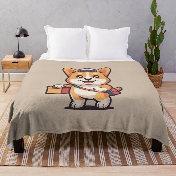 Item preview, Cute Corgi Delivery Mascot – Funny Cartoon Dog Illustration designed and sold by Printips store.