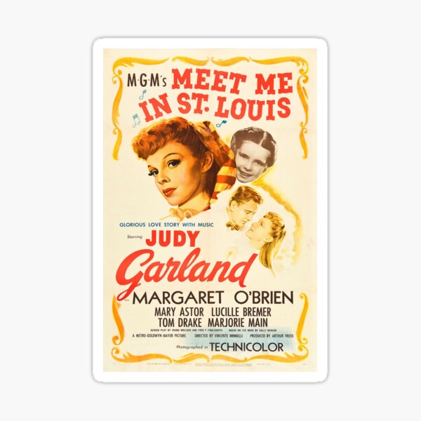 Meet Me In St Louis, Vintage Movie Poster Sticker