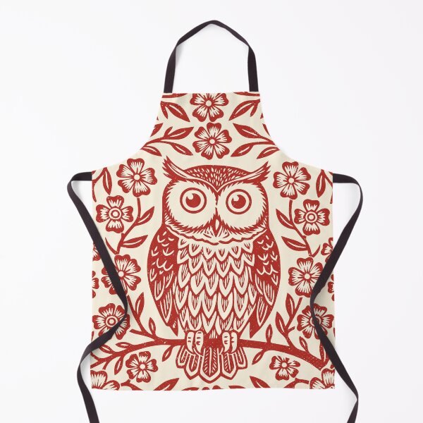 Item preview, Eastern Screech Owl Folk Art Retro Floral  designed and sold by Y-Vibes.
