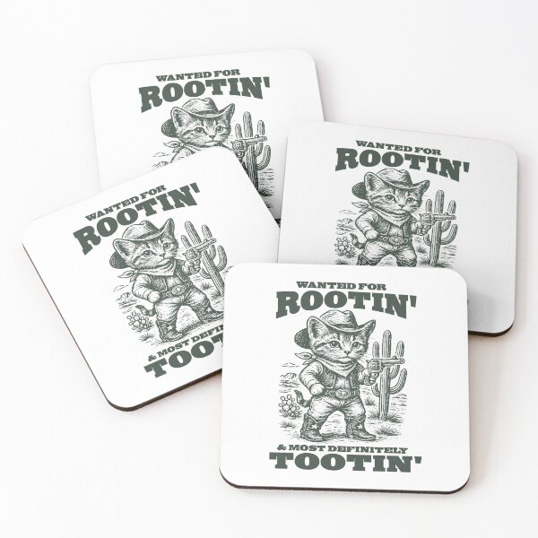Item preview, Rodeo "Rootin Tootin" Cowboy Cat Vintage Meme designed and sold by CARBONARA LLC..