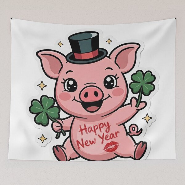 Item preview, Happy New Year Lucky Pig designed and sold by Simplybe1.