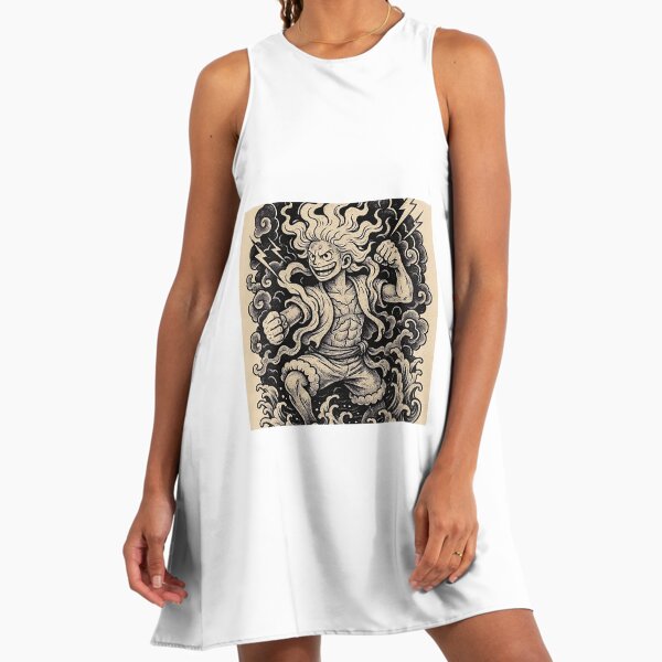 Item preview, One Piece – Luffy Gear 5 Japanese Tattoo Style designed and sold by AnimeShin.