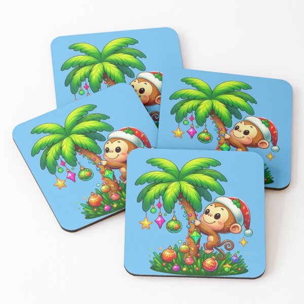 Item preview, Tropical Holiday Hustle: Monkey Decorating the Palm designed and sold by IraBum.