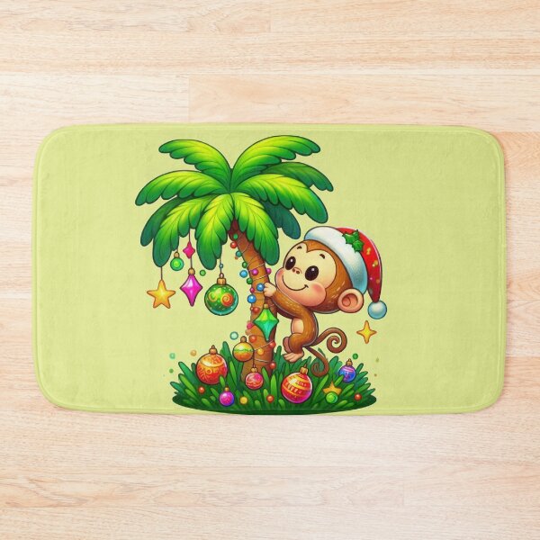Item preview, Tropical Holiday Hustle: Monkey Decorating the Palm designed and sold by IraBum.