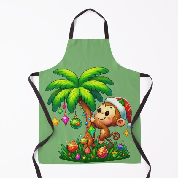 Item preview, Tropical Holiday Hustle: Monkey Decorating the Palm designed and sold by IraBum.