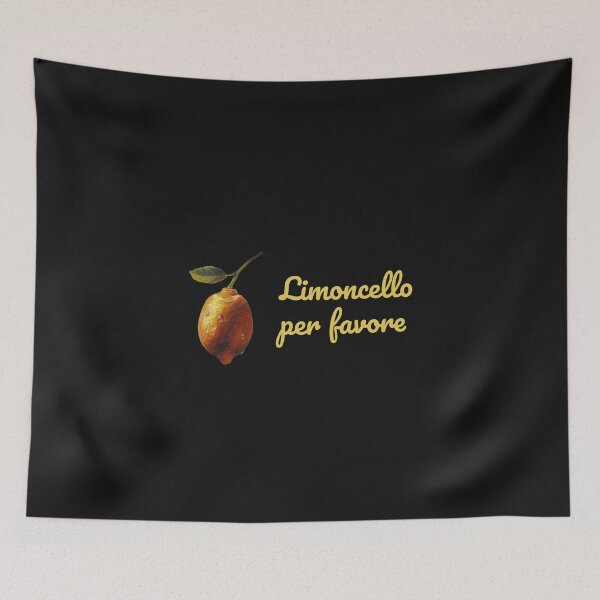 Item preview, Limoncello per favore - text with lemon art designed and sold by AquarellChill.