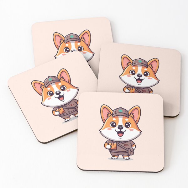 Item preview, Cute Corgi Delivery Mascot – Funny Cartoon Dog Illustration designed and sold by Printips store.