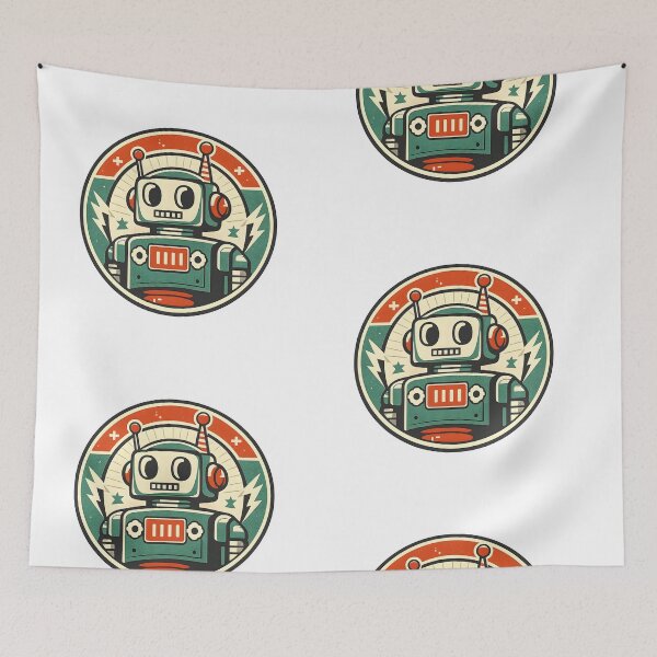 Item preview, Vintage Retro Robot – Futuristic Mechanical Logo, 1950s Style designed and sold by Dax Studio.