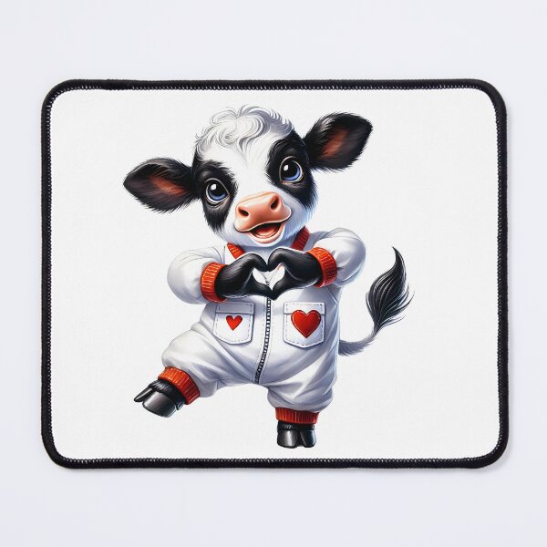 Item preview, Cute Lovely Valentine Cow - I Love Moo Romantic Design designed and sold by FuzionRaptor.