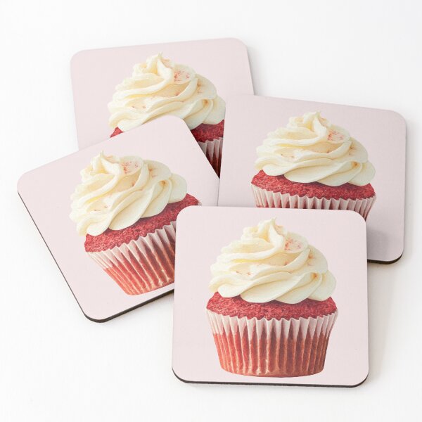 Item preview, Red Velvet Cupcake with Cream Cheese Frosting  designed and sold by Violet Peonies.