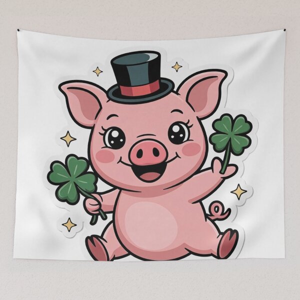 Item preview, Lucky cute pig with clover designed and sold by Simplybe1.