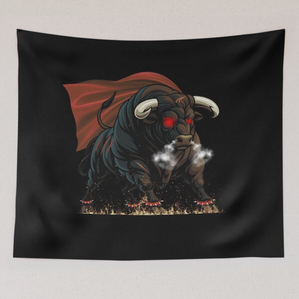 Item preview, A raging bull in flames for bullfighting enthusiasts designed and sold by Lovelalaland.