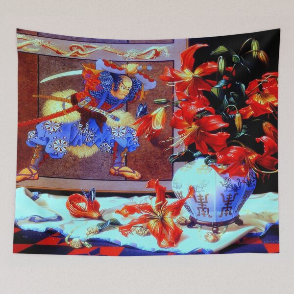 Item preview, Samurai & Red Lillies designed and sold by NightRaida.